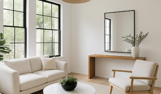 Clean windows to maximise natural light in dark rooms