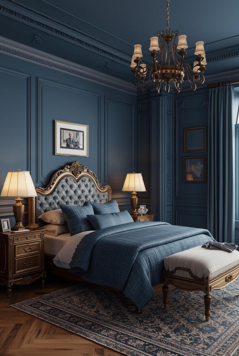17.Classic Blue Bedroom Ideas With Timeless Style