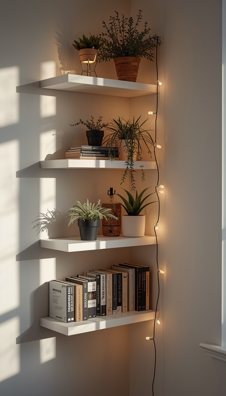 White Corner Bookshelf Styling Ideas That Feel Cozy