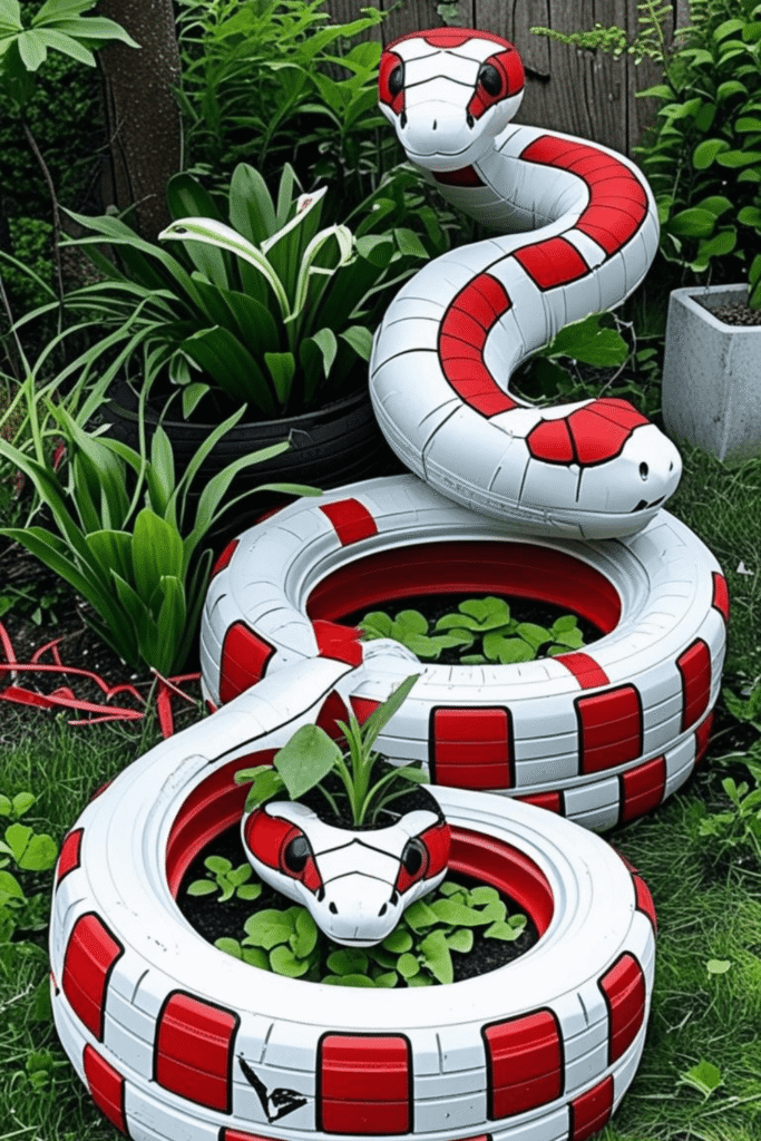 Budget-Friendly Garden Planters from Recycled Tires