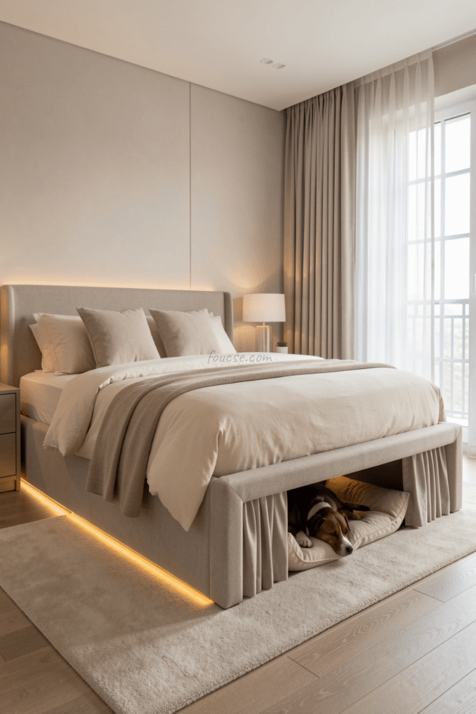 Cozy Bedroom Designs That Include Pets Comfortably