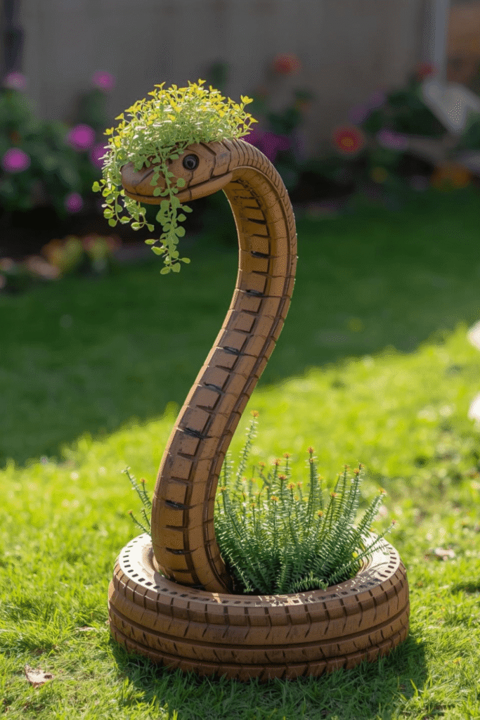 Eco-Friendly Garden Decor Ideas with Tire Planters