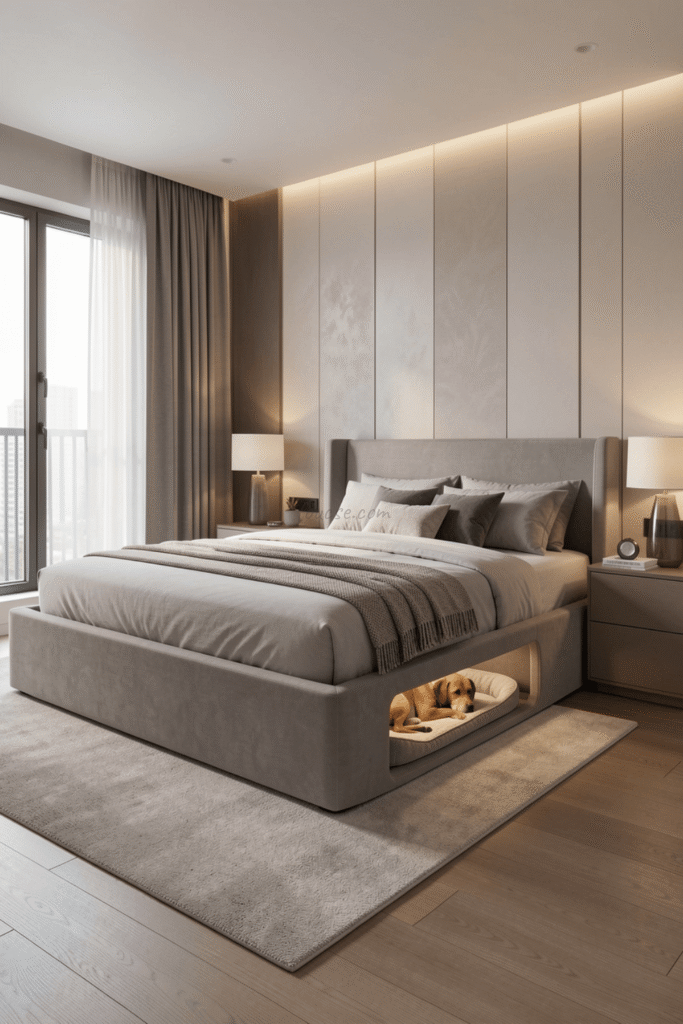 Minimalist Bedroom Ideas with Pet-Friendly Features