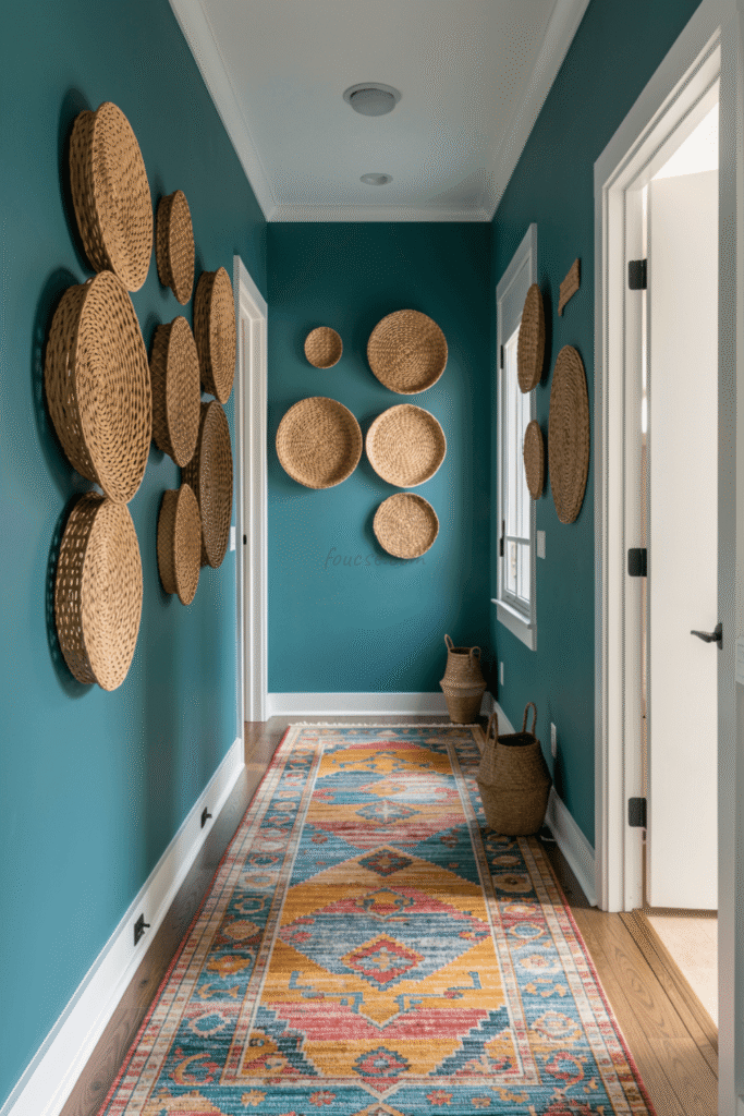 Narrow Hallway Decorating Ideas with Bohemian Style