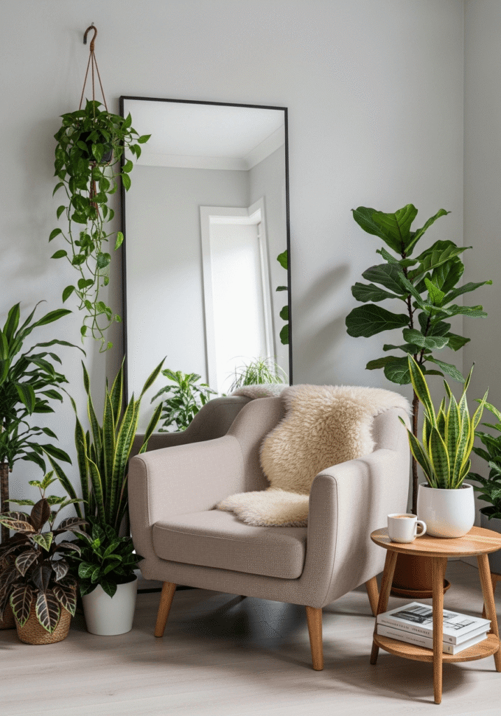 Scandinavian Style Indoor Plant Corner