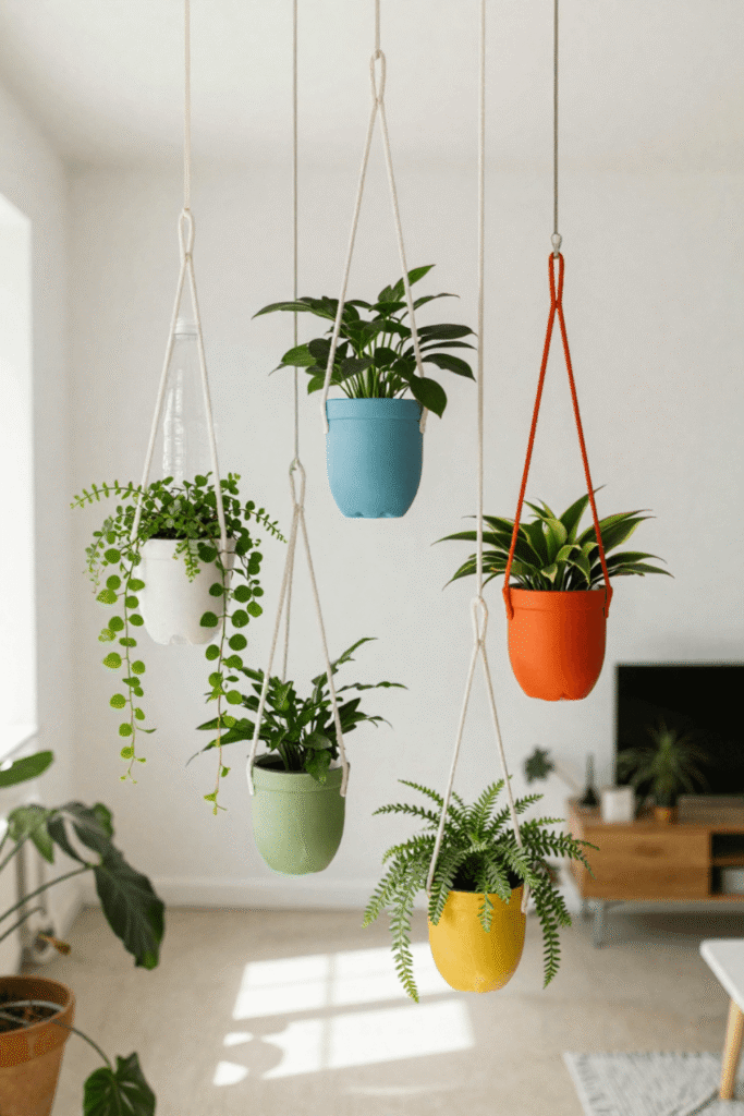 Simple DIY Hanging Planters for Herbs and Small Plants