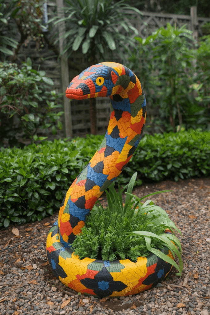 Unique DIY Garden Art Using Old Tires and Plants